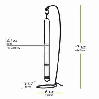 Florence Hanging Pendant Tube Vase with Tabletop Stand