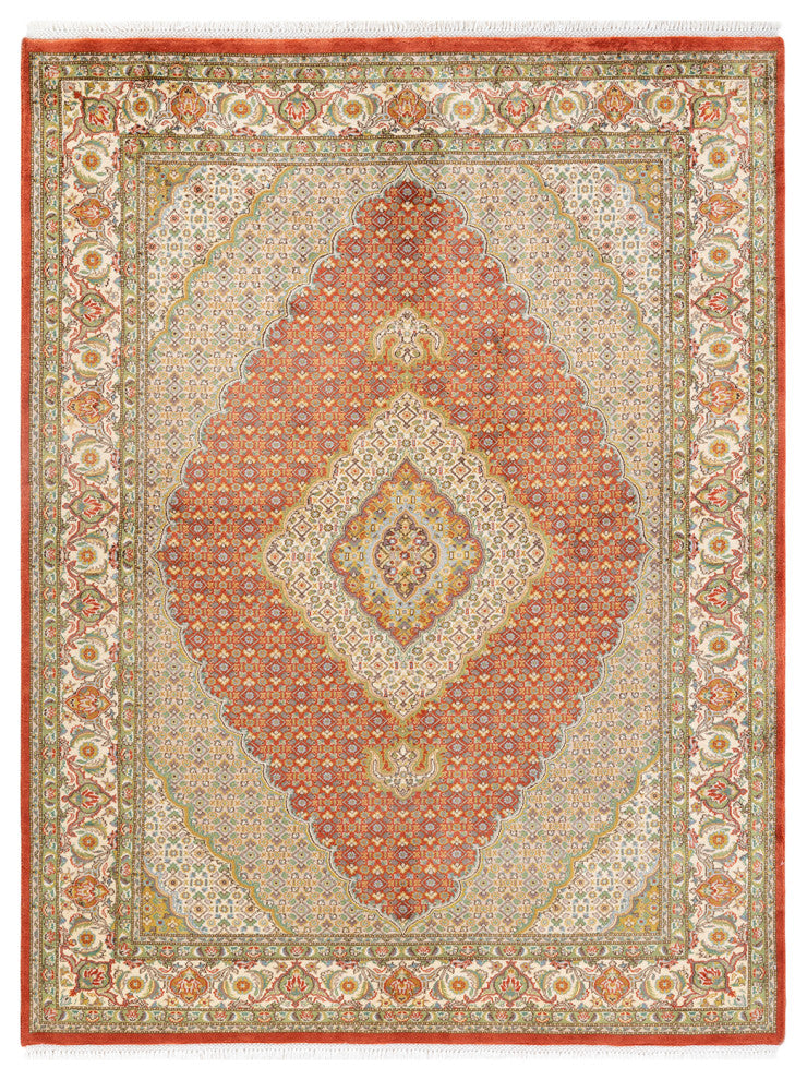 Mogul, One-of-a-Kind Hand-Knotted Area Rug Pink, 5' 8" x 8' 0"