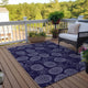 Indoor/Outdoor Kendall KE6 Navy Machine Washable 5' x 7'6" Rug