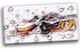 "Black and Orange Exotic Car" Canvas Painting