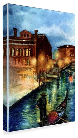 "Venice Evening" by Sher Sester, Canvas Art, 30"x47"