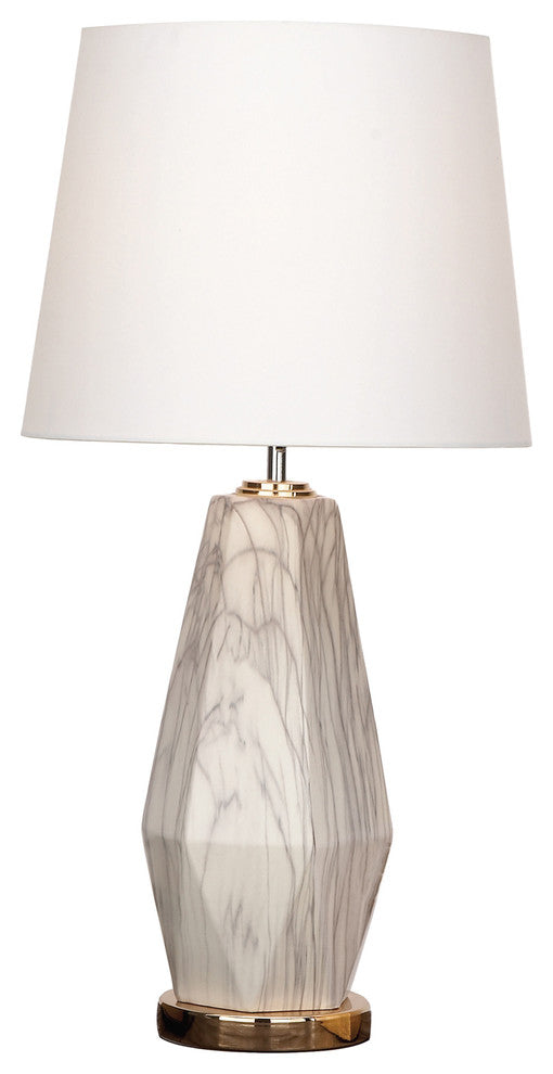 Urban Designs Claudia Glazed Ceramic Diamond Shape Table Lamp