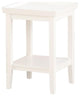 Convenience Concepts Ledgewood Square End Table in White Wood Finish