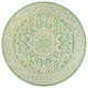 Sinjuri Medallion Textured Weave Indoor/Outdoor, Cream/Green, 5' Round