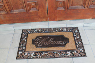First Impression Rubber/Coir Dirt Trapper 18"x30" Welcome Doormat