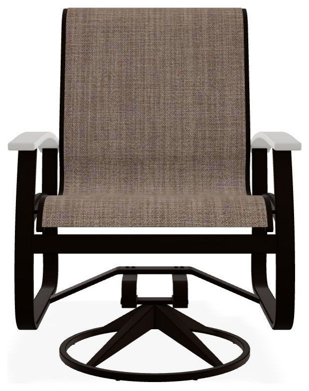 Belle Isle Sling Outdoor Swivel Rocker, Augustine Denim/Kona