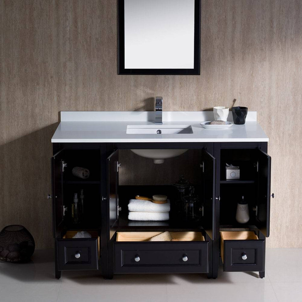 Fresca FVN20-122412ES Oxford 48" Espresso Traditional Bathroom Vanity