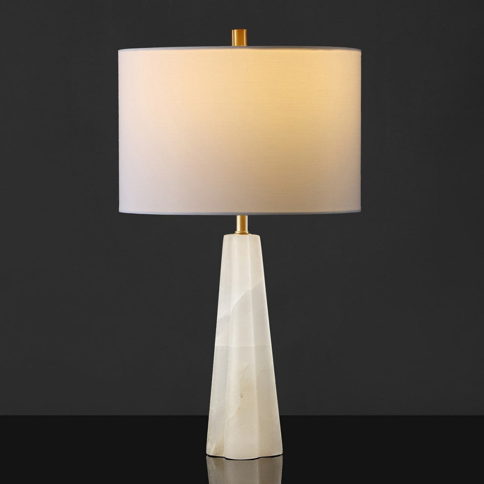 Safavieh Couture Aaron Alabaster Table Lamp White/Gold