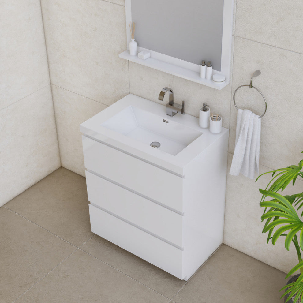 Paterno 30" Bathroom Vanity With Sink, White
