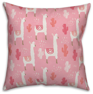 Monogram Lllama Pattern - S 16x16 Spun Poly Pillow