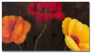 'Orange Red and Yellow' Canvas Art by Rio