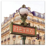 Metro Sign 16x16 Canvas Wall Art