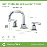 Dia Widespread Two-Handle Bathroom Faucet with Push Pop Drain (1.0 GPM)