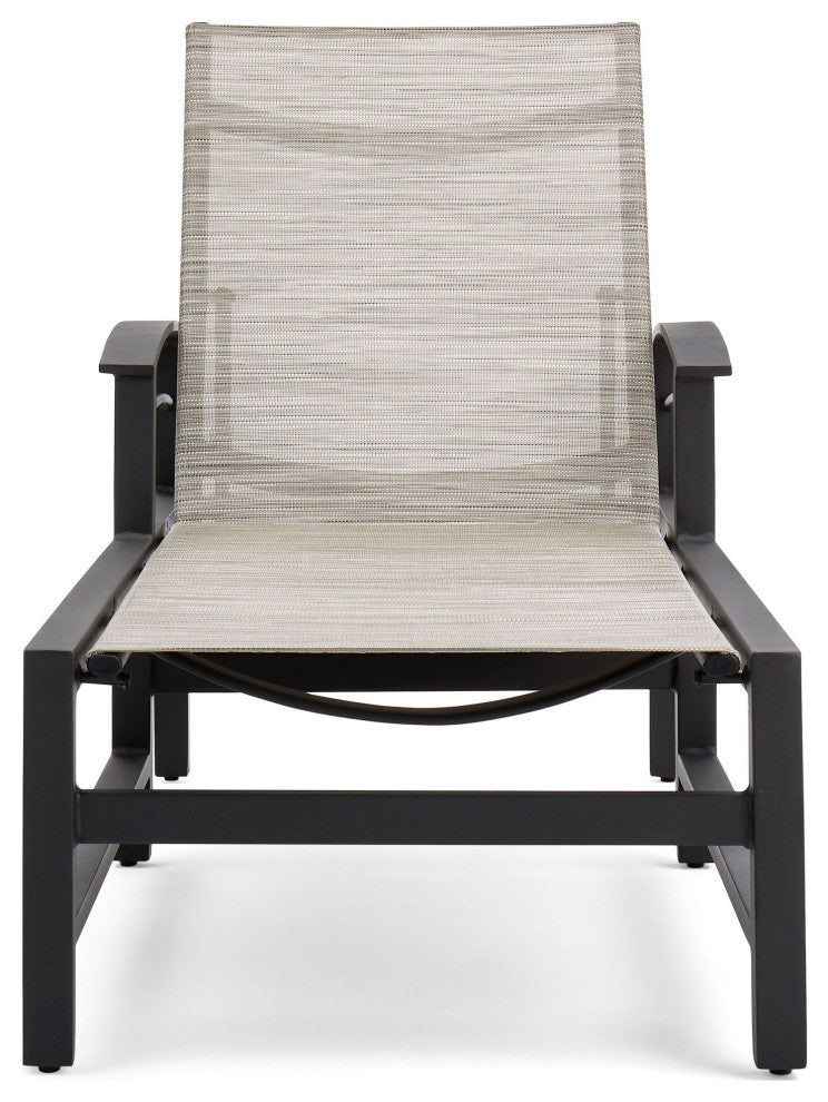 Stanford Sling Adjustable Chaise, Gray Rush