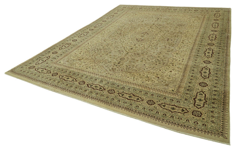 Rug N Carpet - Handmade Oriental 10' 1'' x 13' 9'' Wool Oushak Area Rug