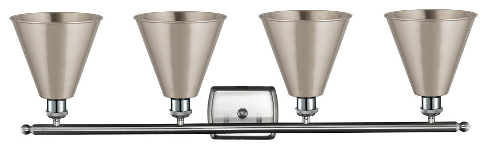 Ballston Cone Bath Vanity Light, Brushed Satin Nickel, Brushed Satin Nickel