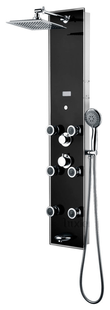 Luxier 51" 6-Jet Shower Panel With Rainfall Shower Head Hand Shower