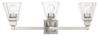 Livex Lighting Mission 3 Light Brushed Nickel Vanity Sconce
