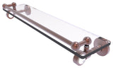 Pacific Grove 22" Glass Shelf with Gallery Rail, Antique Copper