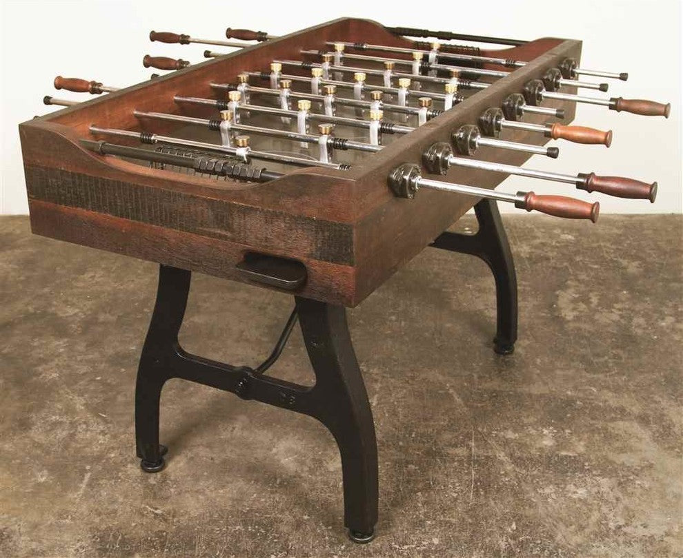 Foosball Game Table, Reclaimed Hardwood