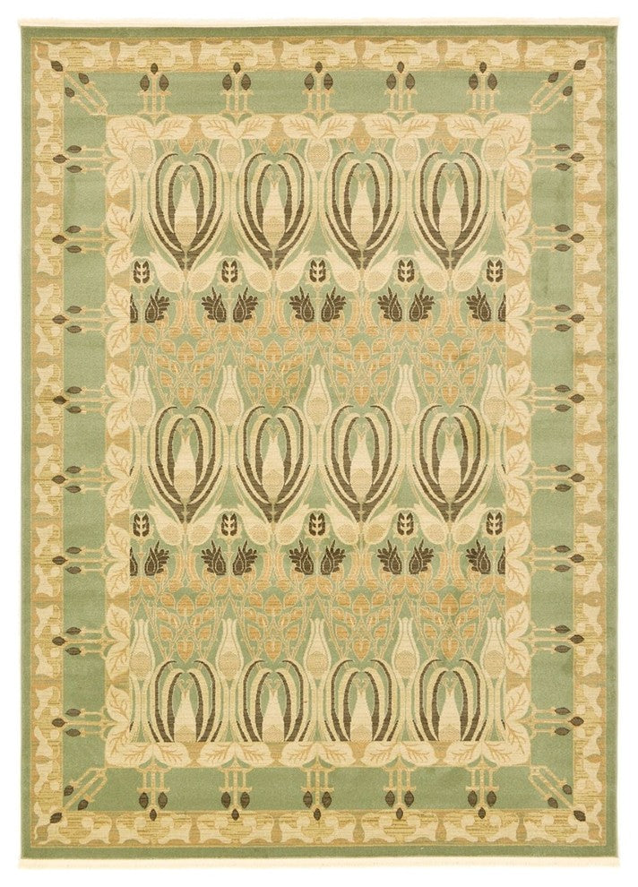 Traditional Stirling 8''x11'' Rectangle Grass Area Rug