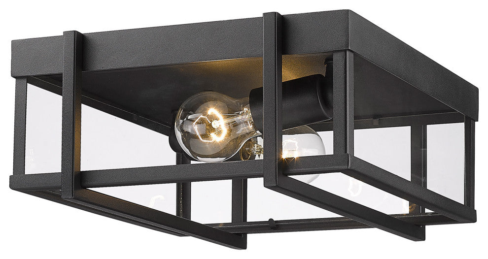 Golden Lighting 6071-OFM Tribeca 2 Light 13"W Outdoor Flush Mount - Natural