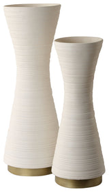 Uttermost Ridgeline White Vases, Set of 2