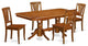 Naav5-Sbr-W, 5-Piece Dining Room Set, Dining Table and 4 Kitchen Dining Chairs