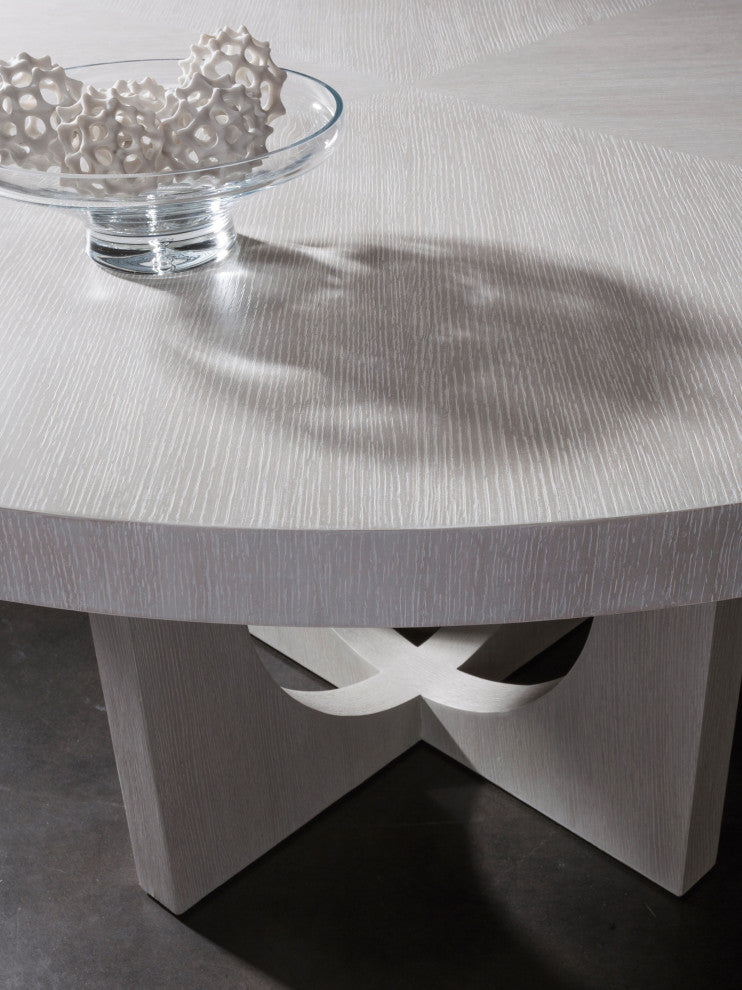 Misty Gray Apostrophe Round Dining Table