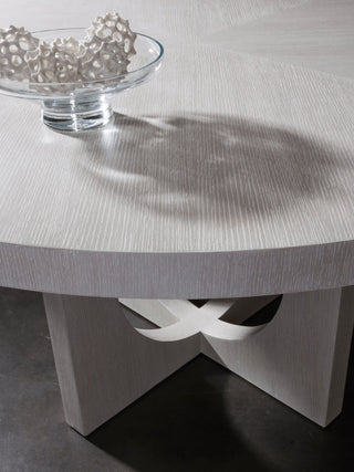 Misty Gray Apostrophe Round Dining Table