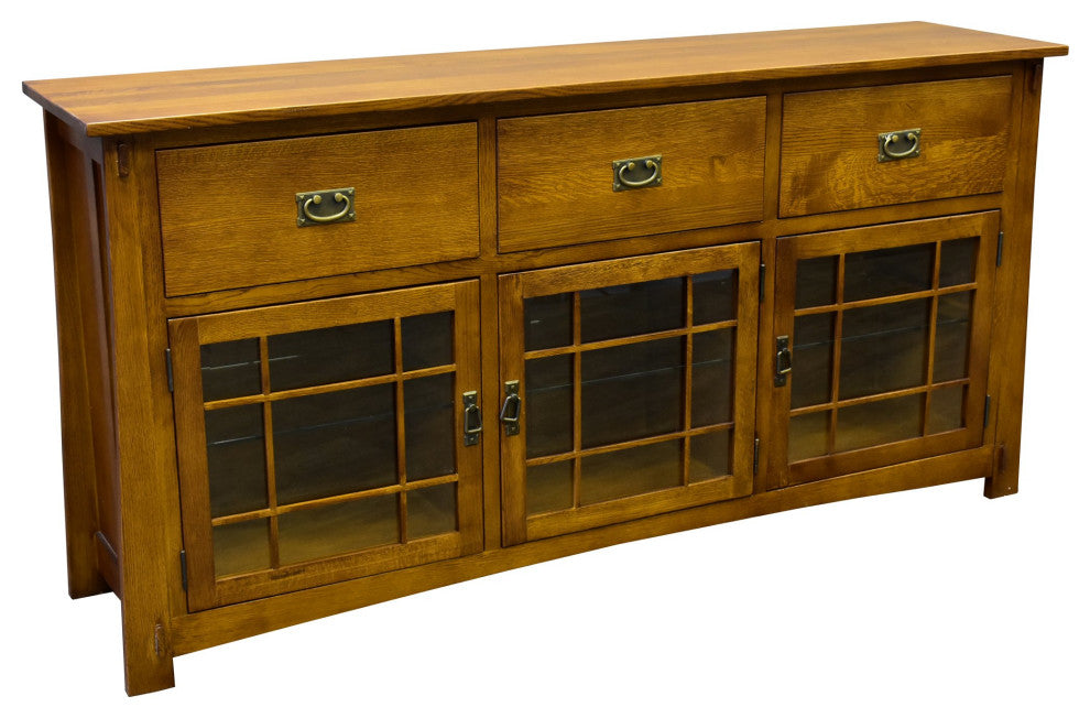 Crafters and Weavers Craftsman Style Quarter Sawn Oak Sideboard - 72"