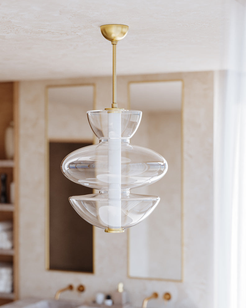 Palermo Large 1-Light Pendant Aged Brass
