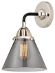 Large Cone Sconce, Black Polished Nickel, Plated Smoke, Plated Smoke