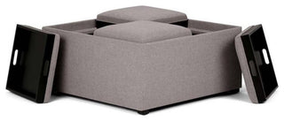 Avalon Square Coffee Table Storage Ottoman
