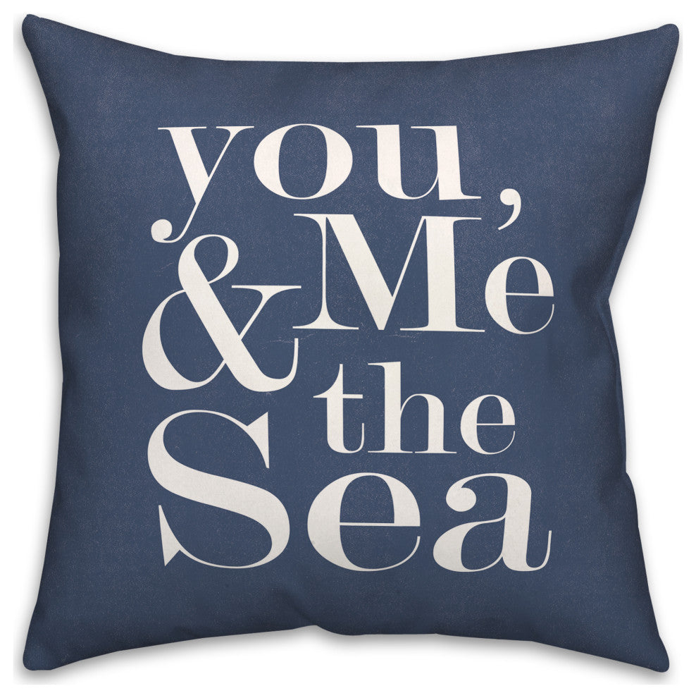 You Me And Sea Navy 18x18 Pillow