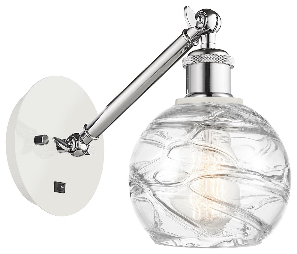 Innovations 317-1W-WPC-G1213-6-LED 1-Light Sconce, White and Polished Chrome
