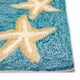 Capri Starfish Border Indoor/Outdoor Rug Aqua, Aqua, 2'x5'