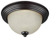 Geary 3-Light Ceiling Flush Mount, Burnt Sienna