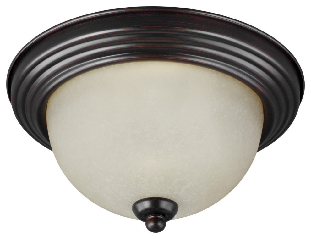 Geary 3-Light Ceiling Flush Mount, Burnt Sienna