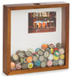 Bottle Cap Shadow Box, Wall Hooks and Mat, 4"x6" Picture