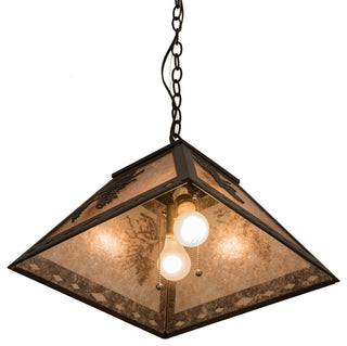 16 Square Balsam Pine Pendant