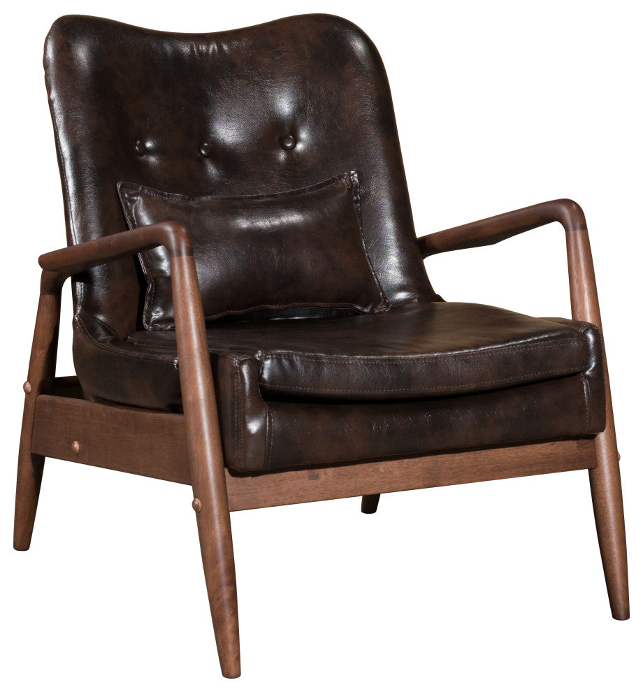 Bully Lounge Chair and Ottoman Brown