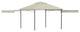 vidaXL Gazebo with Double Extended Roofs 9.8'x9.8'x9' Cream 0.6 oz/ft?