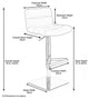 Modern Lattice Bar Stool Teal Leatherette Polished Chrome Adjustable Base
