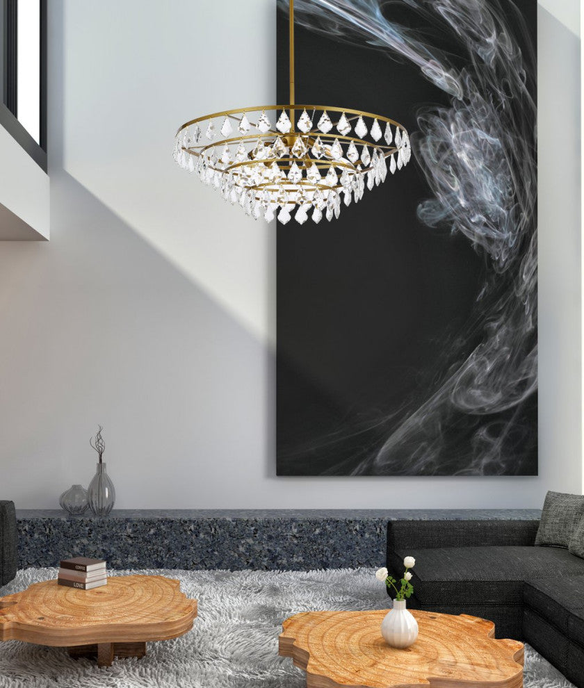 Evan 28" Pendant, Brass