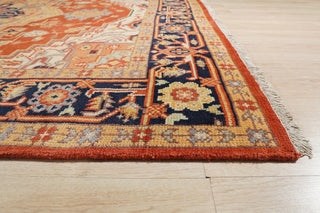 Hand-Knotted Wool Rust Traditional Oriental Serapi Rug, 8' X 10'