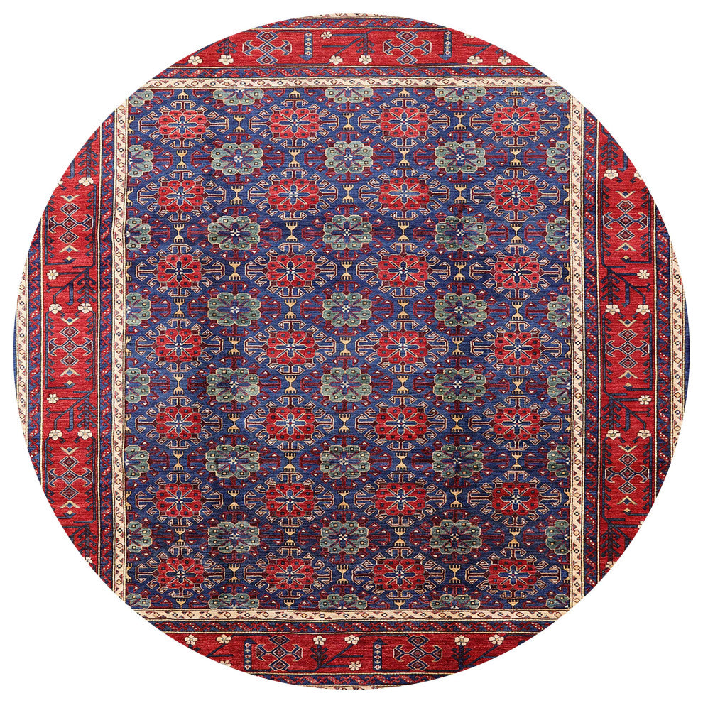 Ahgly Company Indoor Round Mid-Century Modern Area Rugs, 3' Round