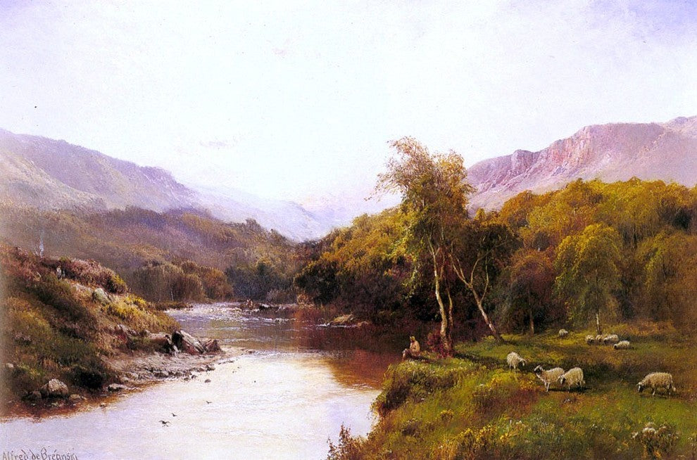 Senior Alfred De Breanski Tyn-Y-Groes The Golden Valley Gallery Wrapped Canvas