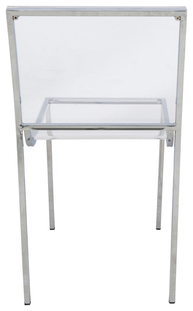Leisuremod Almeda Acrylic Clear Transparent Dining Chair, Single Chair
