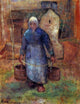 Camille Pissarro Woman With Buckets, 21"x28" Wall Decal Print